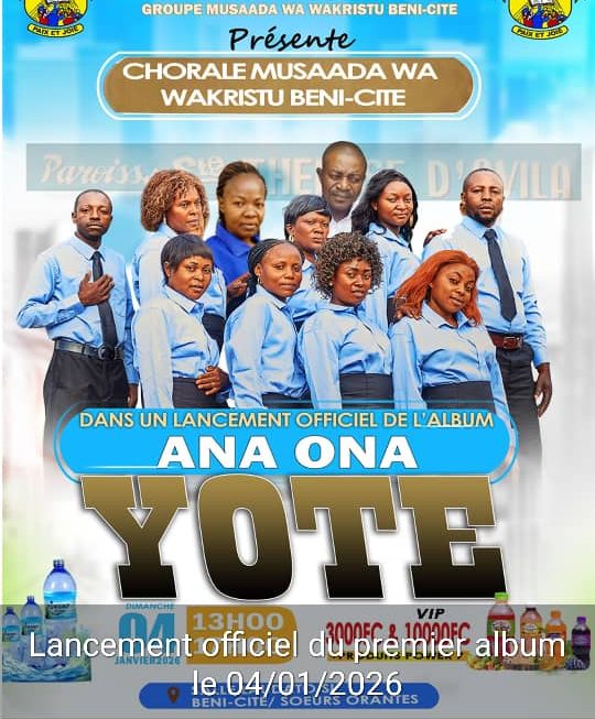 Beni : la chorale Msaada Wa Wakristu annonce le lancement officiel de son tout premier album « Ana Ona Yote »