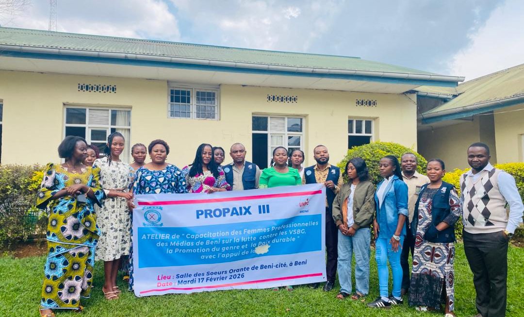 Beni : les femmes journalistes sensibilisées aux enjeux du genre et de la paix durable