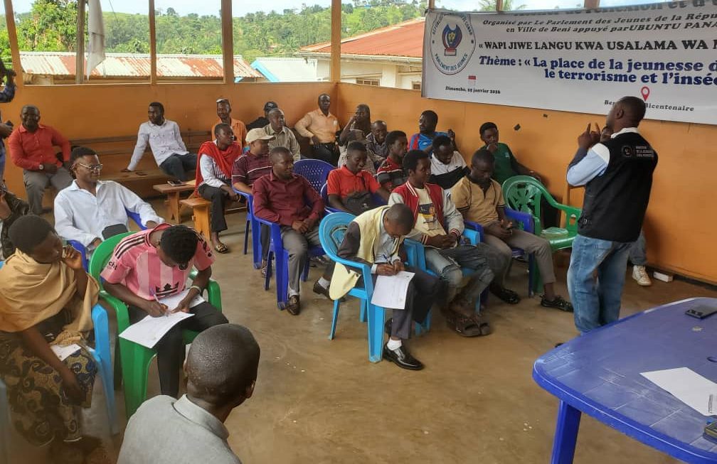 Beni : le Parlement des jeunes sensibilise les leaders communautaires à la lutte contre l’extrémisme violent et le terrorisme
